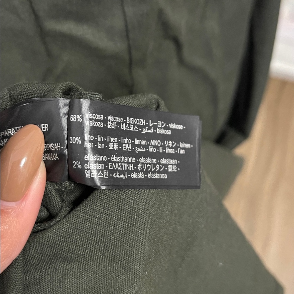Zara Linen Blend Midi Dress - Picture 7 of 9